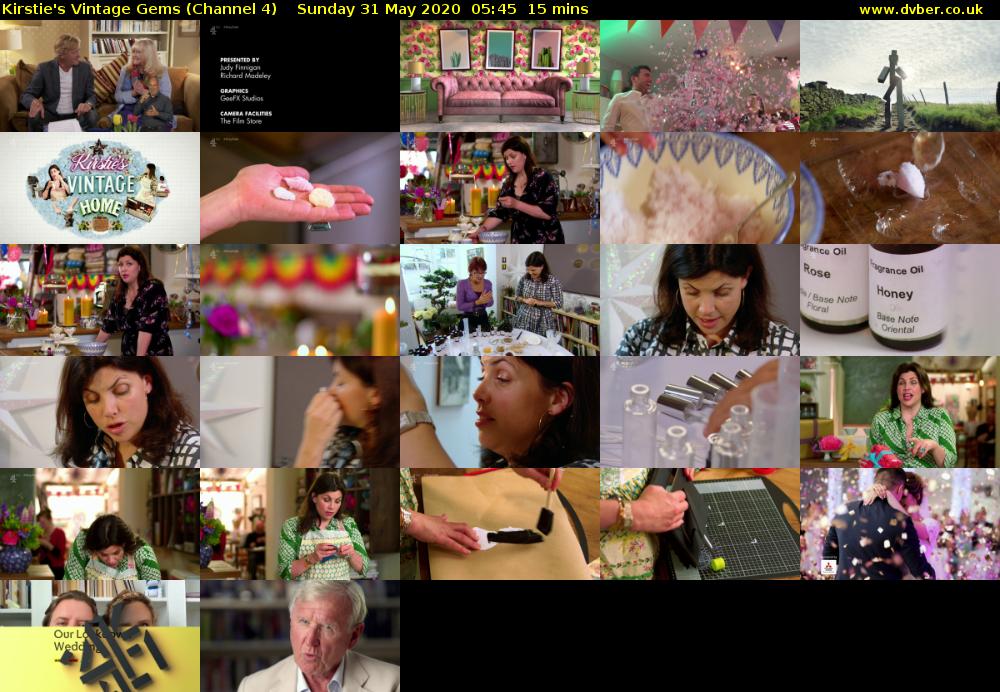 Kirstie's Vintage Gems (Channel 4) Sunday 31 May 2020 05:45 - 06:00