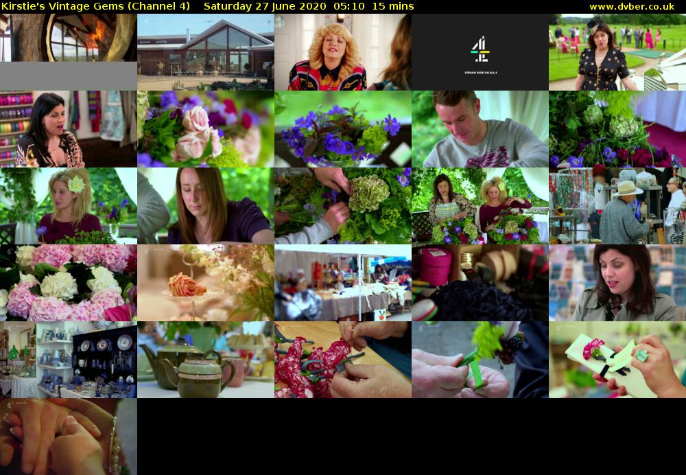 Kirstie's Vintage Gems (Channel 4) Saturday 27 June 2020 05:10 - 05:25