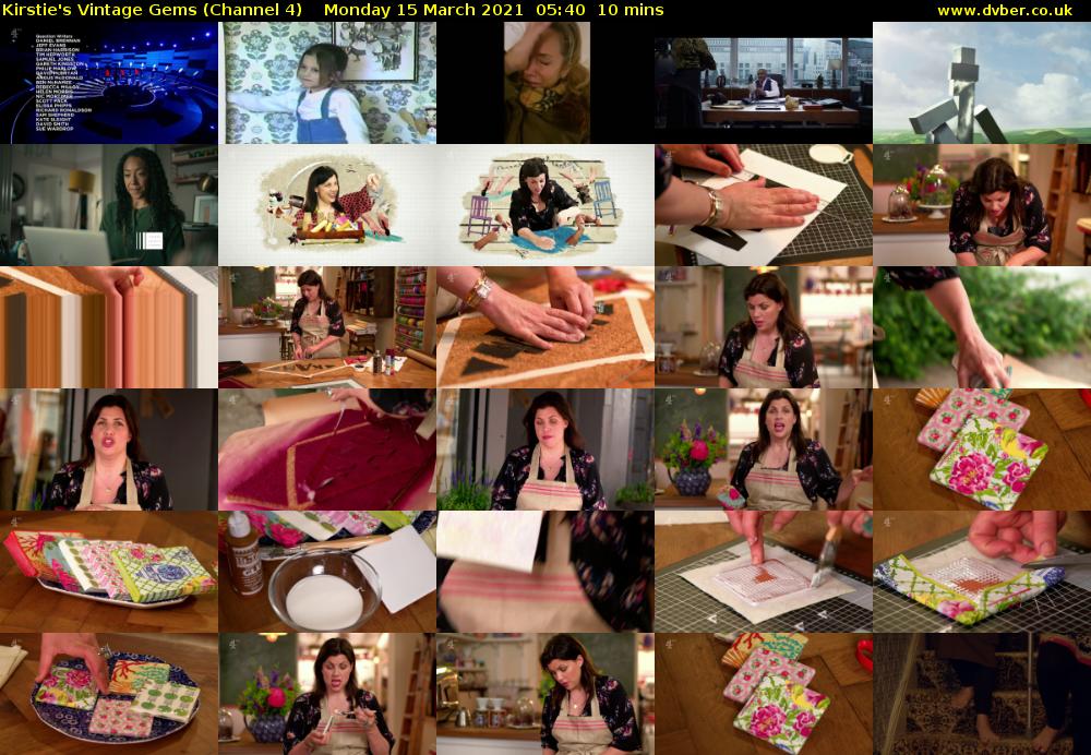 Kirstie's Vintage Gems (Channel 4) Monday 15 March 2021 05:40 - 05:50