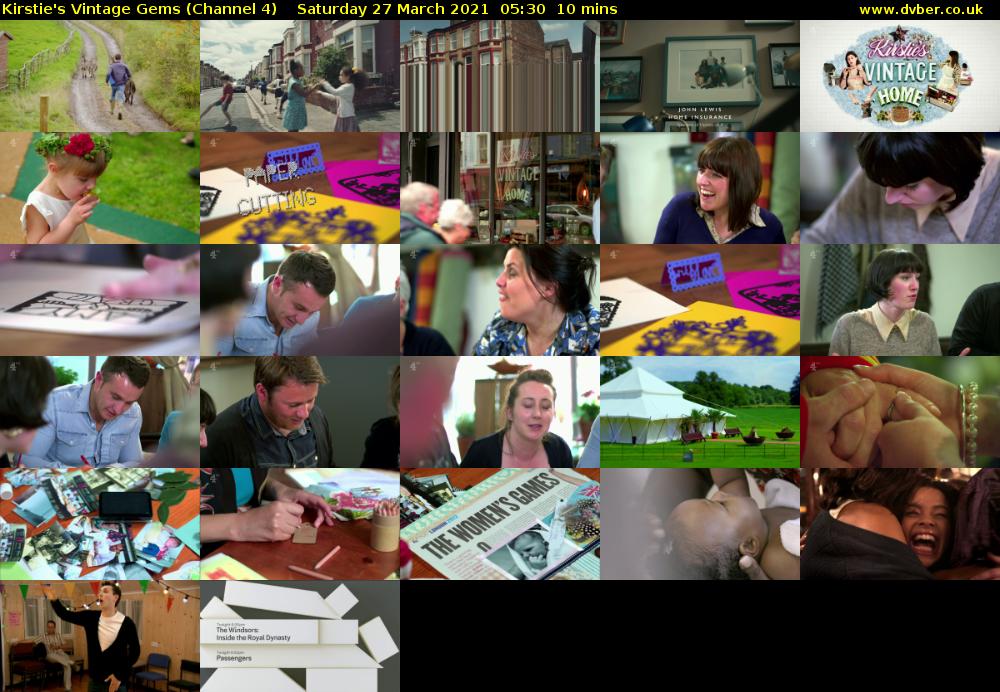 Kirstie's Vintage Gems (Channel 4) Saturday 27 March 2021 05:30 - 05:40
