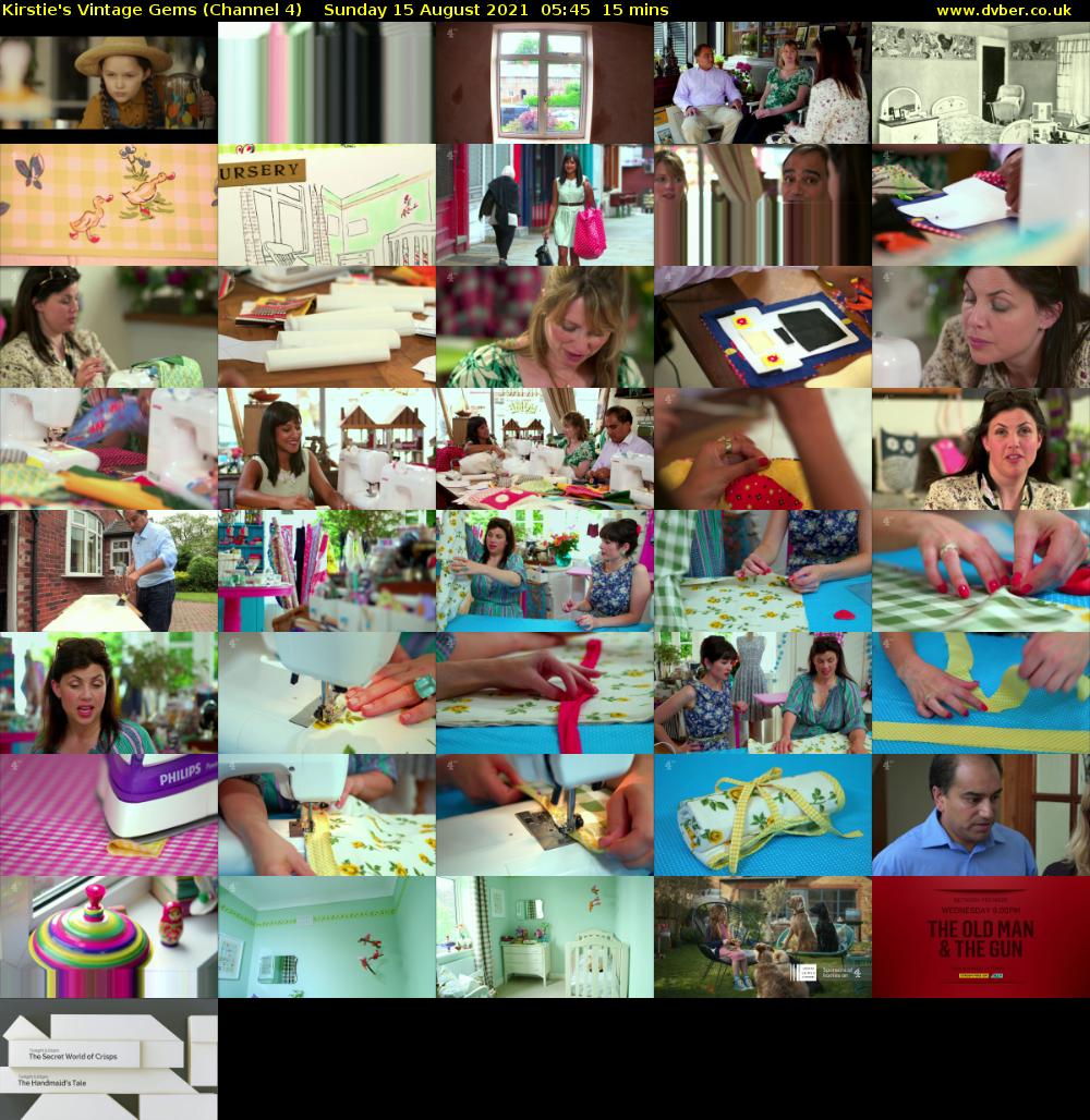 Kirstie's Vintage Gems (Channel 4) Sunday 15 August 2021 05:45 - 06:00