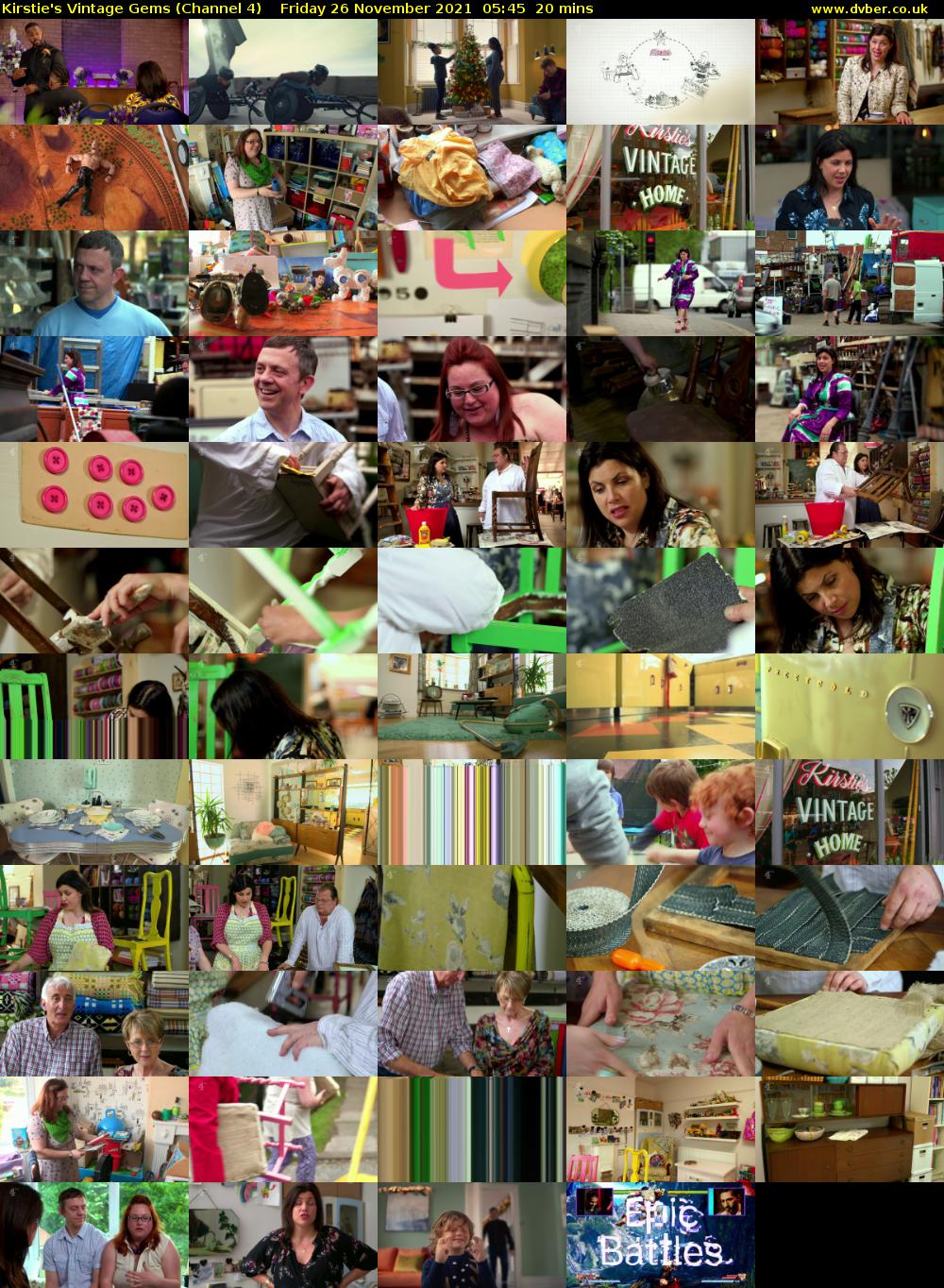 Kirstie's Vintage Gems (Channel 4) Friday 26 November 2021 05:45 - 06:05
