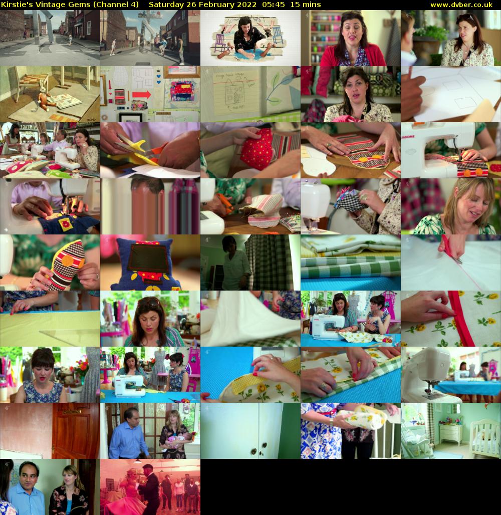Kirstie's Vintage Gems (Channel 4) Saturday 26 February 2022 05:45 - 06:00