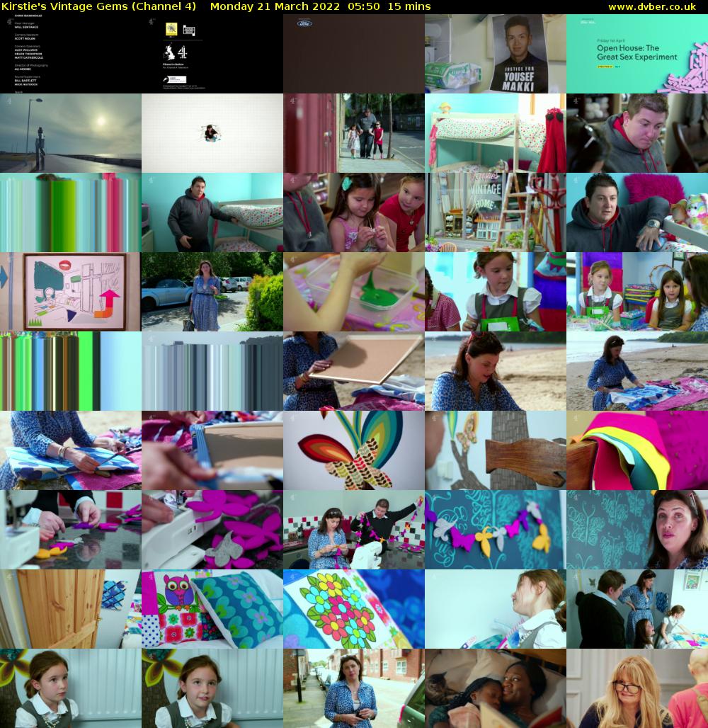 Kirstie's Vintage Gems (Channel 4) Monday 21 March 2022 05:50 - 06:05