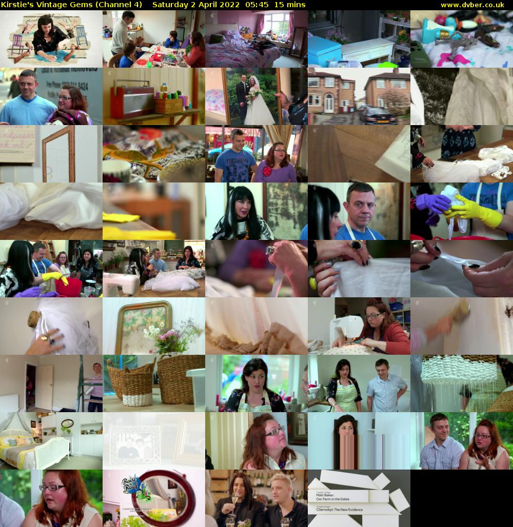 Kirstie's Vintage Gems (Channel 4) Saturday 2 April 2022 05:45 - 06:00