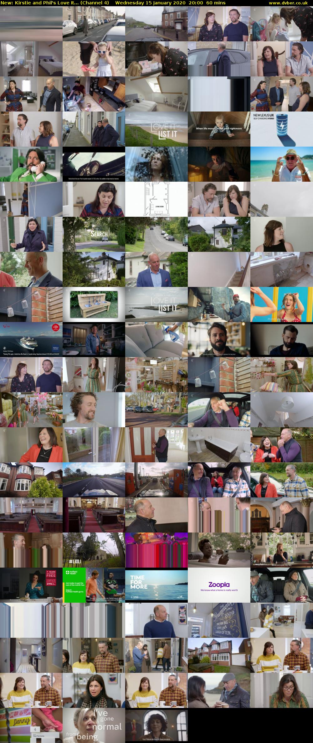 Kirstie and Phil's Love It... (Channel 4) Wednesday 15 January 2020 20:00 - 21:00
