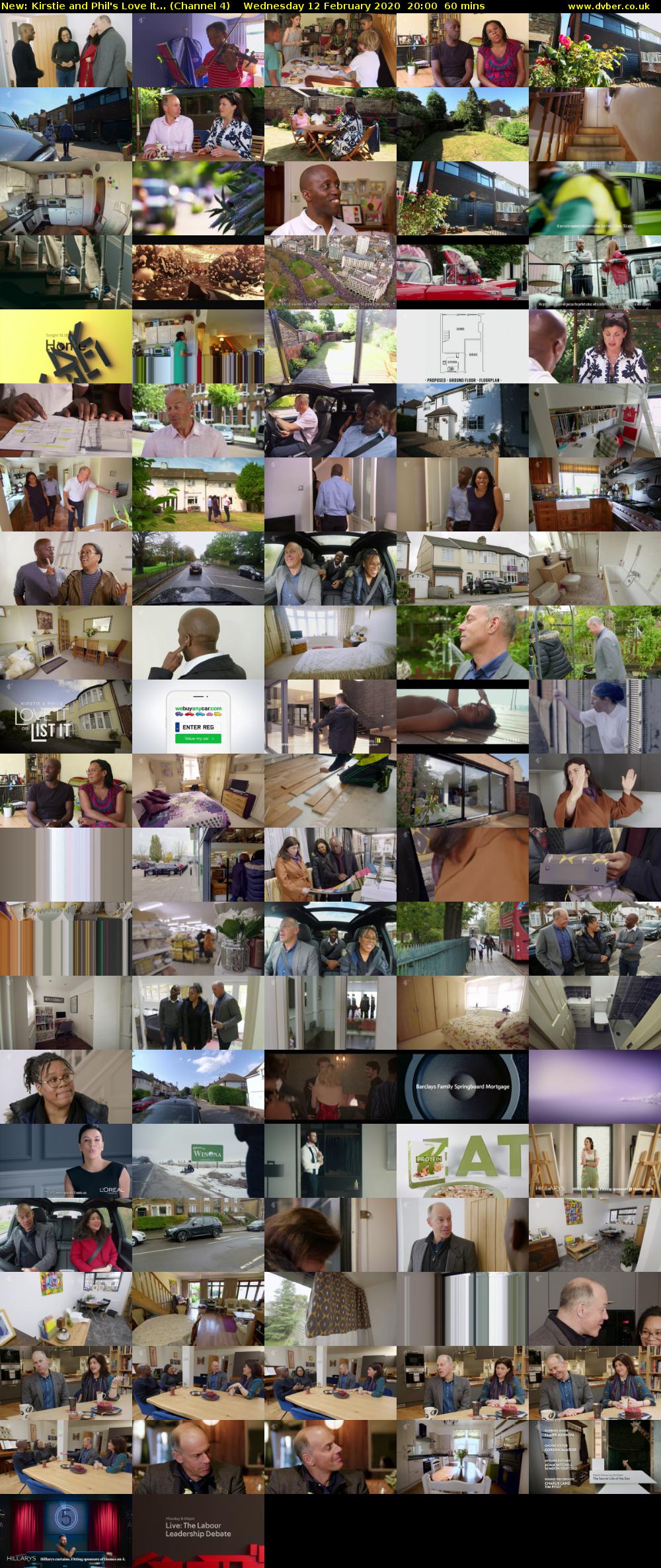Kirstie and Phil's Love It... (Channel 4) Wednesday 12 February 2020 20:00 - 21:00