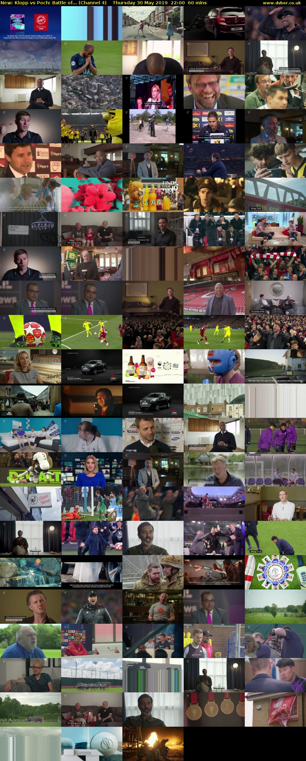 Klopp vs Poch: Battle of... (Channel 4) Thursday 30 May 2019 22:00 - 23:00