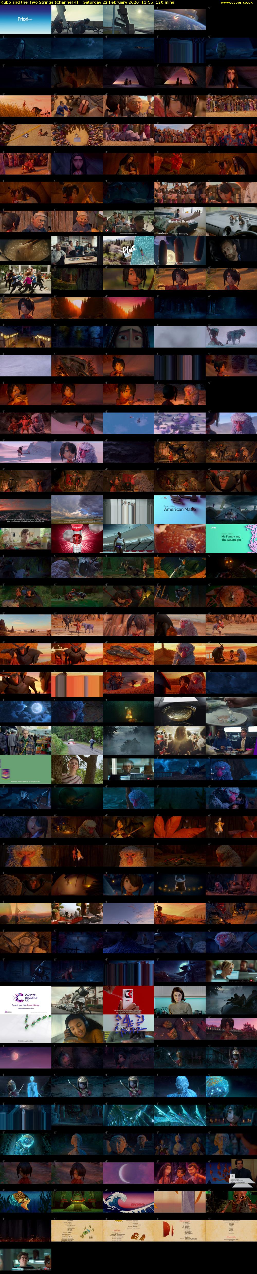 Kubo and the Two Strings (Channel 4) Saturday 22 February 2020 11:55 - 13:55