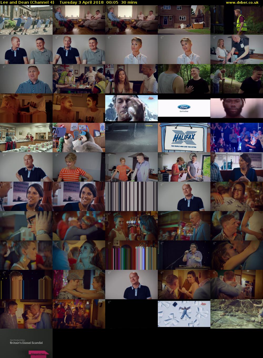 Lee and Dean (Channel 4) Tuesday 3 April 2018 00:05 - 00:35