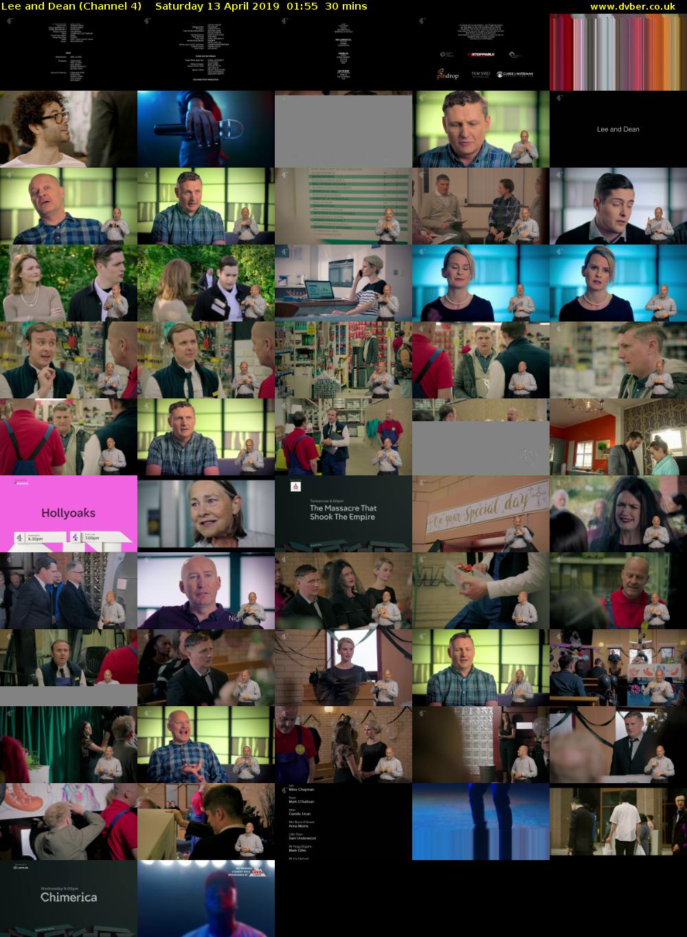 Lee and Dean (Channel 4) Saturday 13 April 2019 01:55 - 02:25