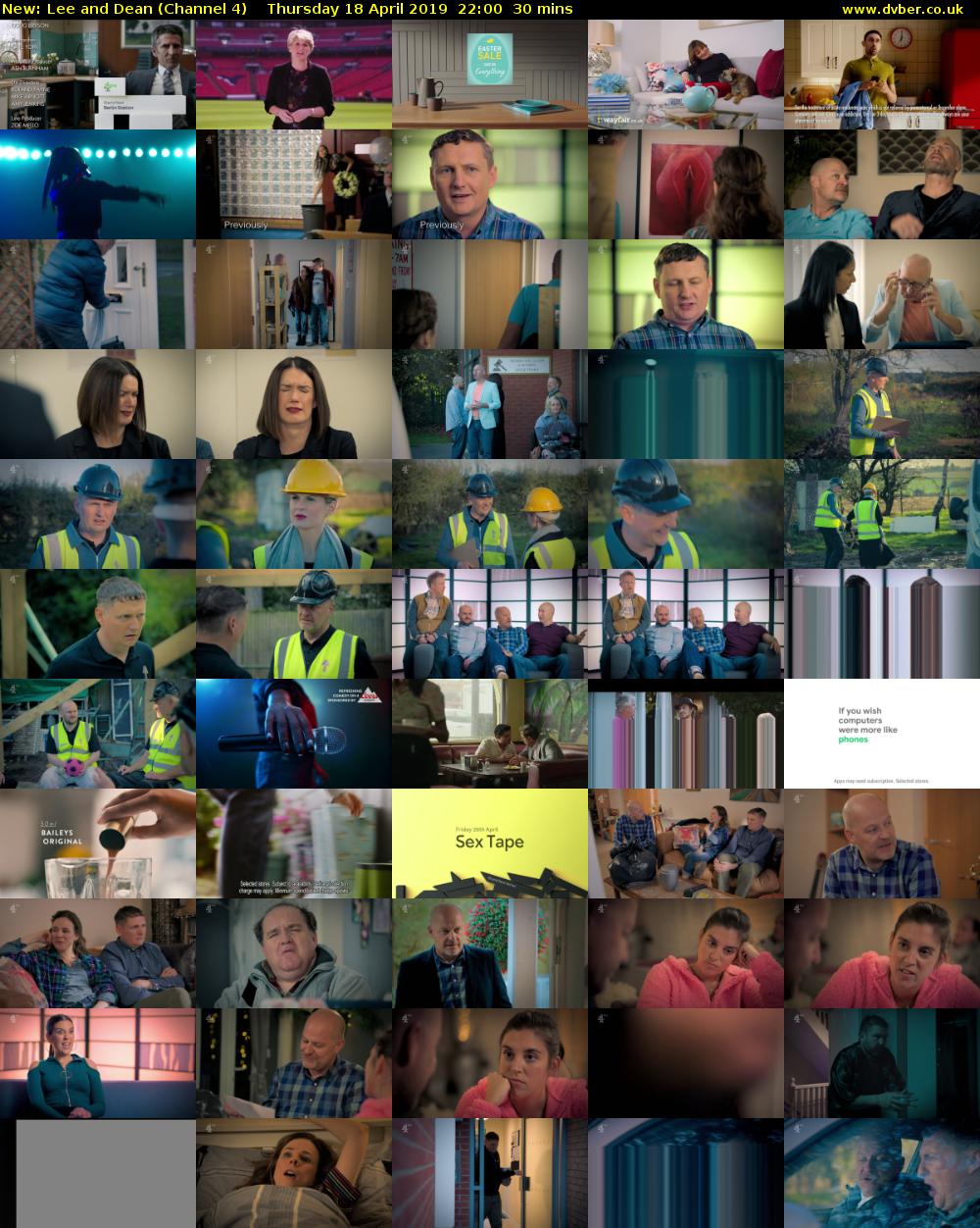 Lee and Dean (Channel 4) Thursday 18 April 2019 22:00 - 22:30