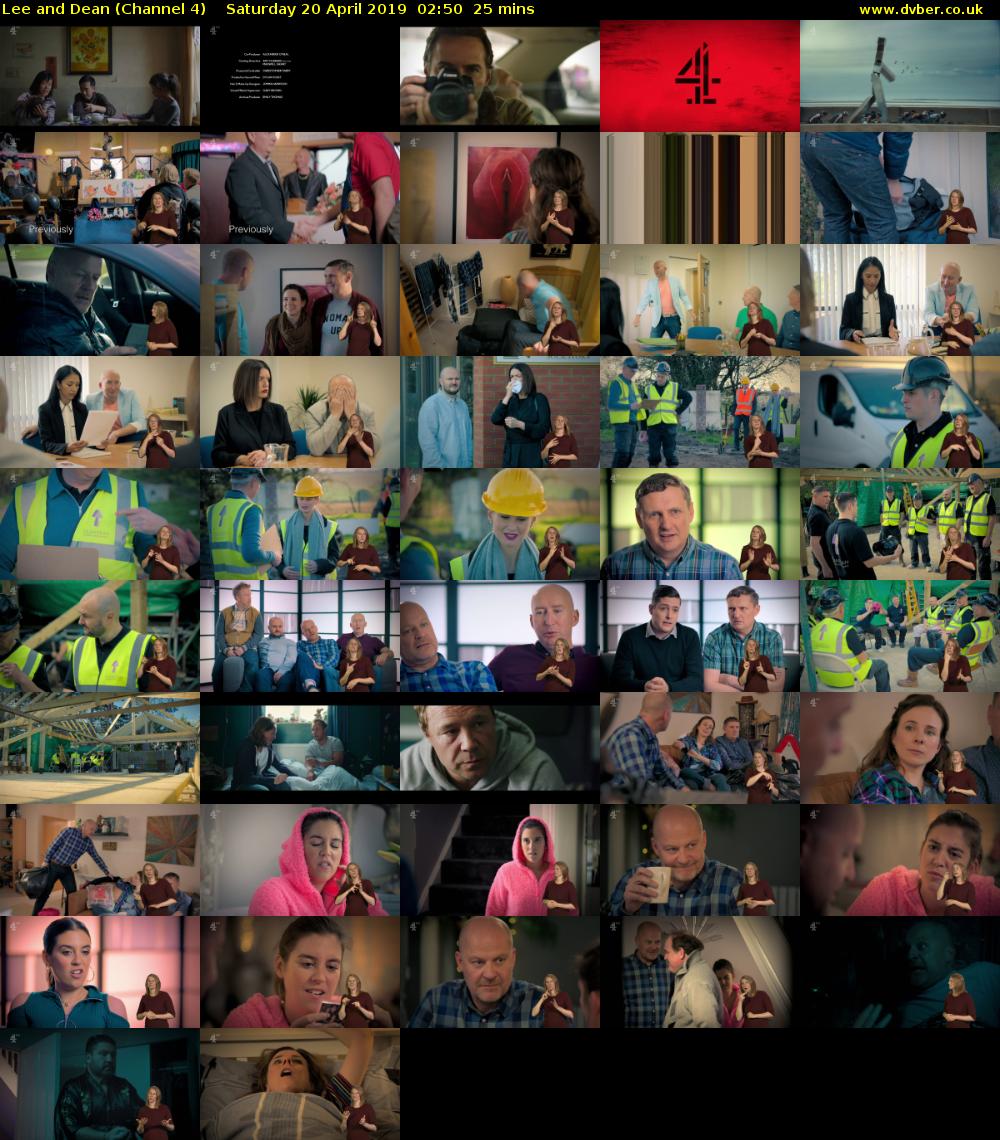 Lee and Dean (Channel 4) Saturday 20 April 2019 02:50 - 03:15