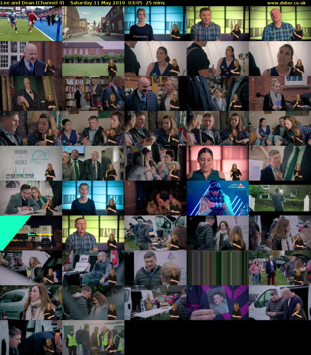 Lee and Dean (Channel 4) Saturday 11 May 2019 03:05 - 03:30