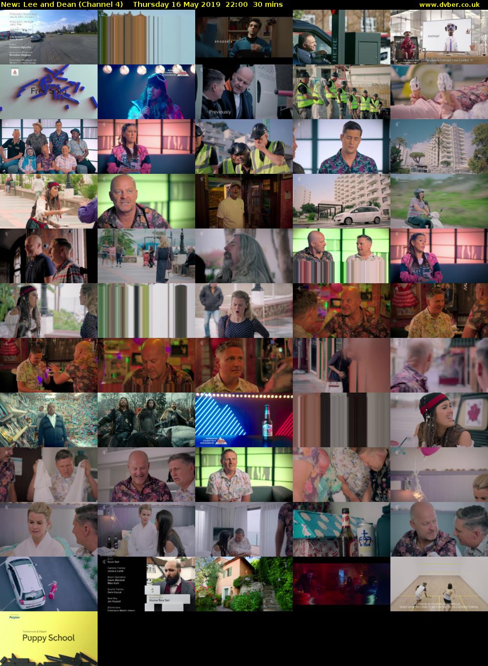 Lee and Dean (Channel 4) Thursday 16 May 2019 22:00 - 22:30