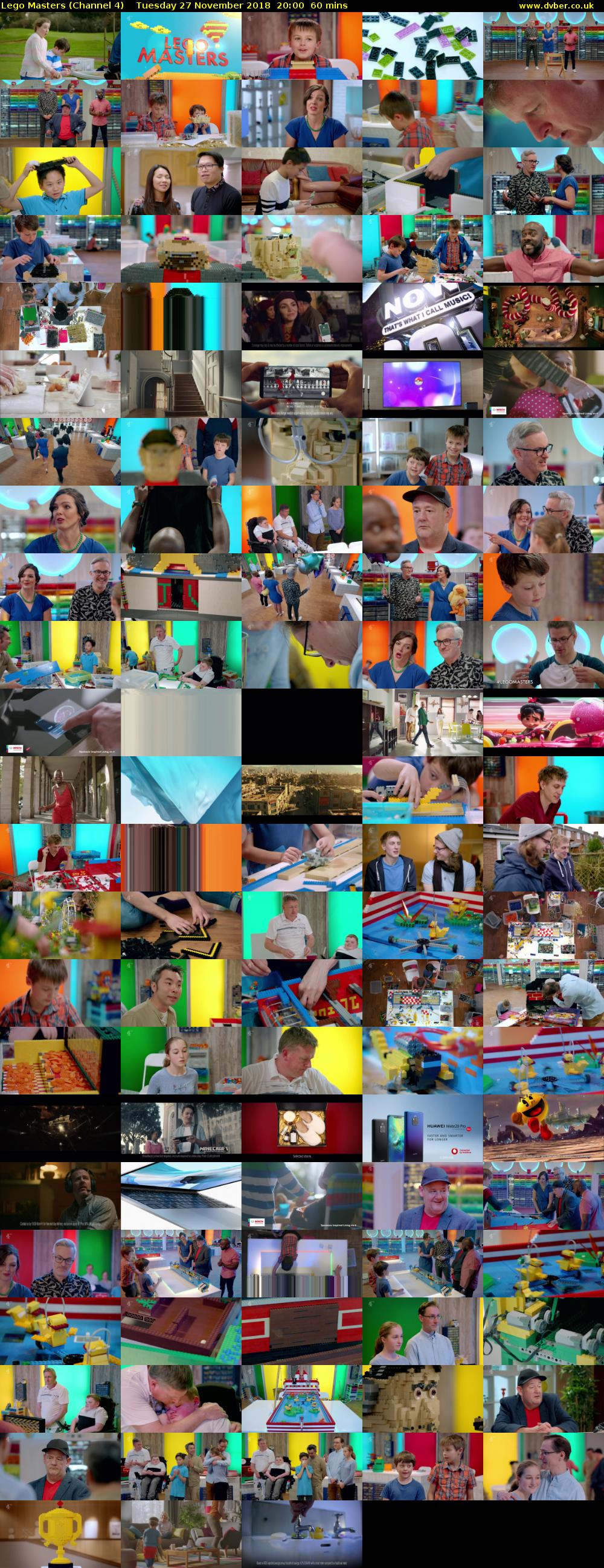 Lego Masters (Channel 4) Tuesday 27 November 2018 20:00 - 21:00