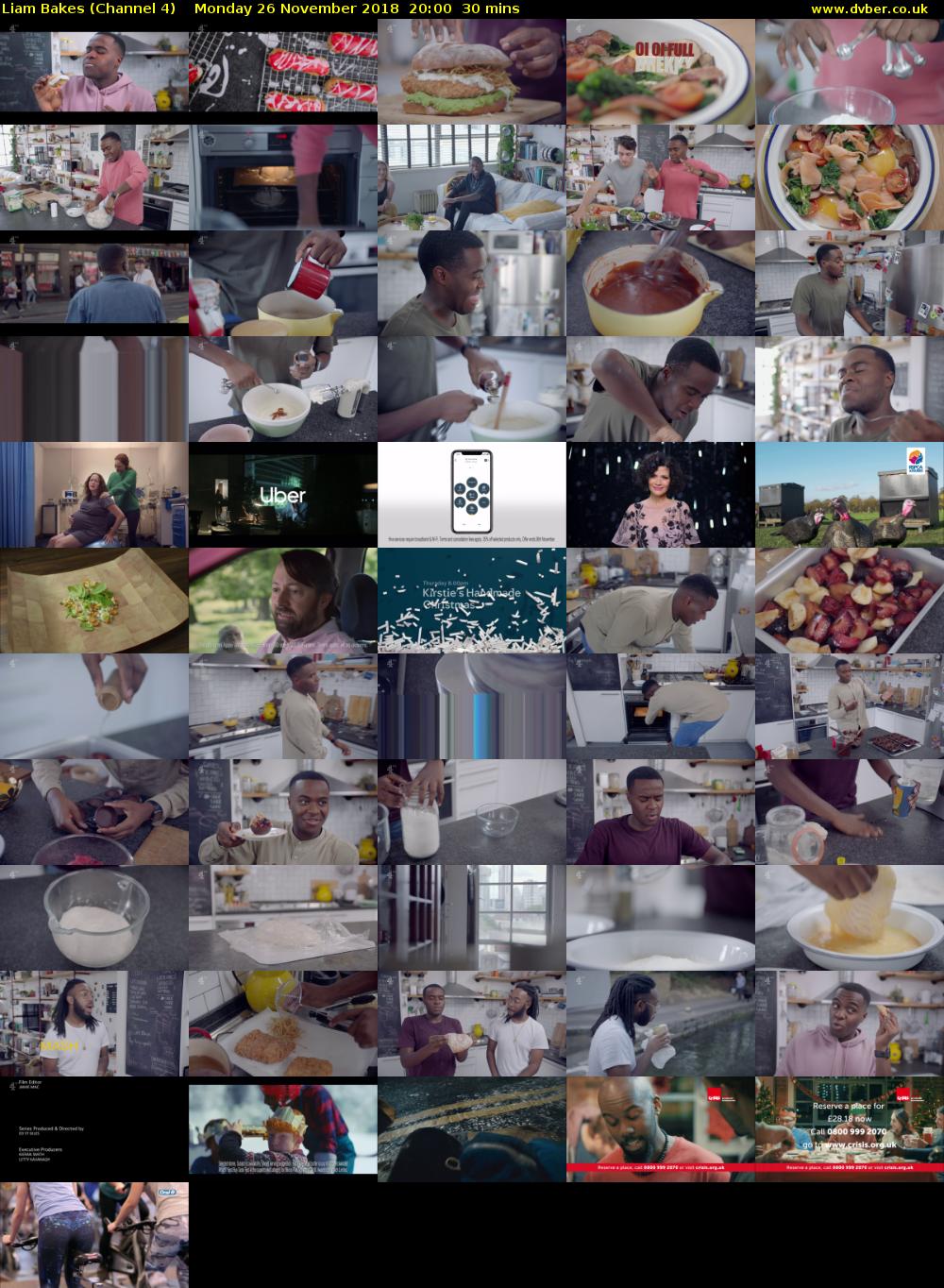 Liam Bakes (Channel 4) Monday 26 November 2018 20:00 - 20:30