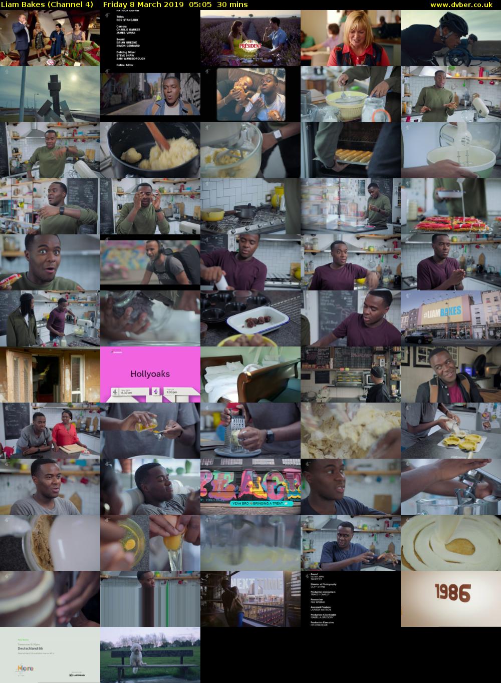 Liam Bakes (Channel 4) Friday 8 March 2019 05:05 - 05:35