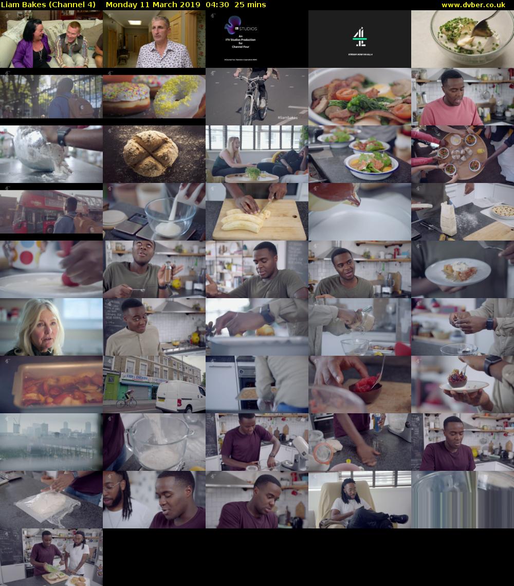 Liam Bakes (Channel 4) Monday 11 March 2019 04:30 - 04:55