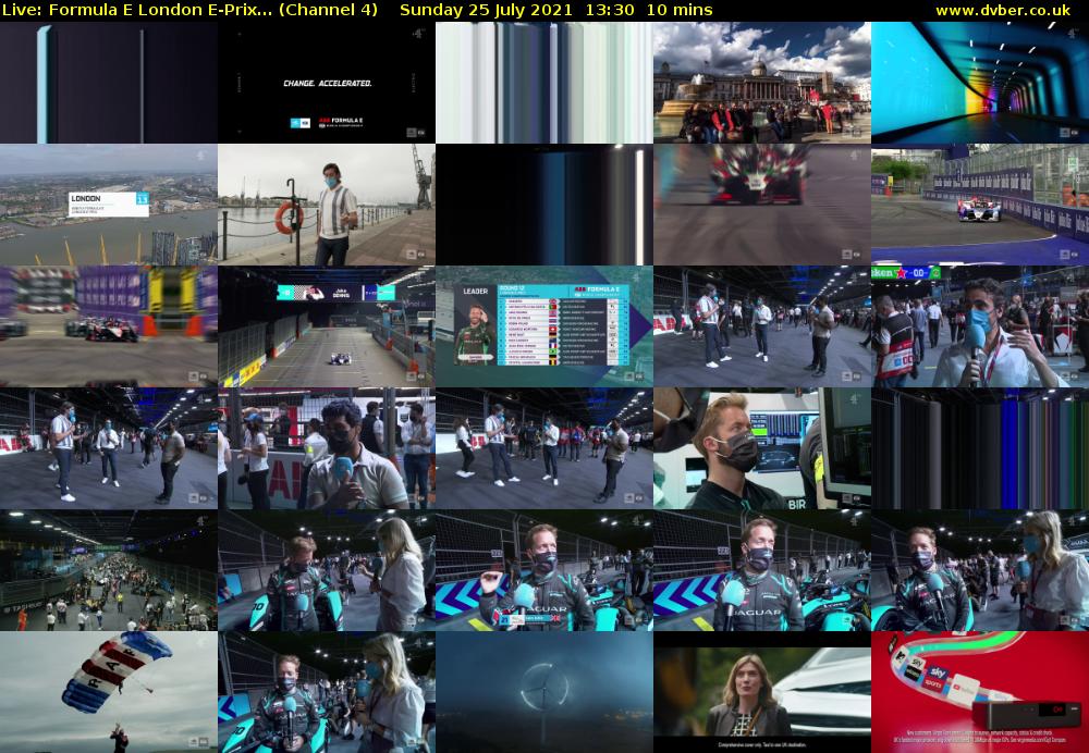 Live: Formula E London E-Prix... (Channel 4) Sunday 25 July 2021 13:30 - 13:40