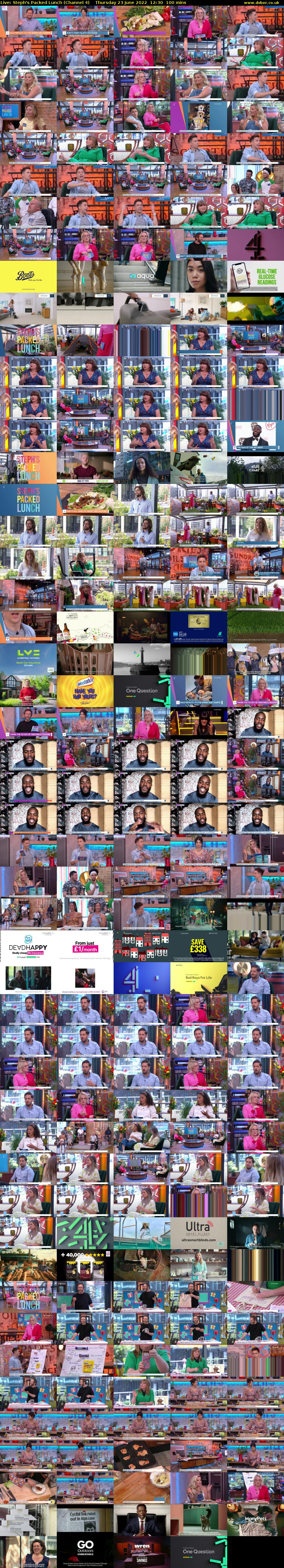 Live: Steph's Packed Lunch (Channel 4) Thursday 23 June 2022 12:30 - 14:10