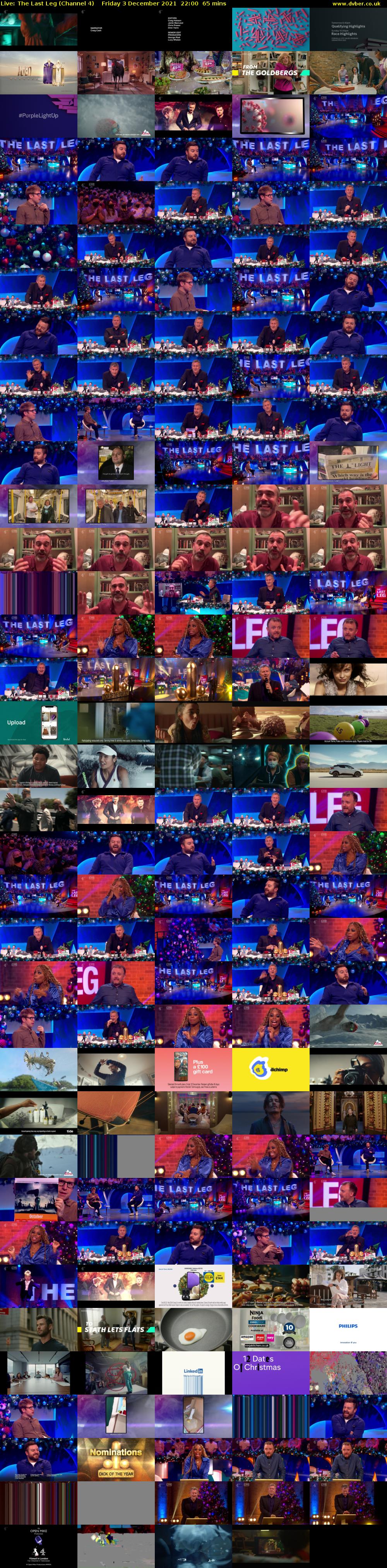 Live: The Last Leg (Channel 4) Friday 3 December 2021 22:00 - 23:05