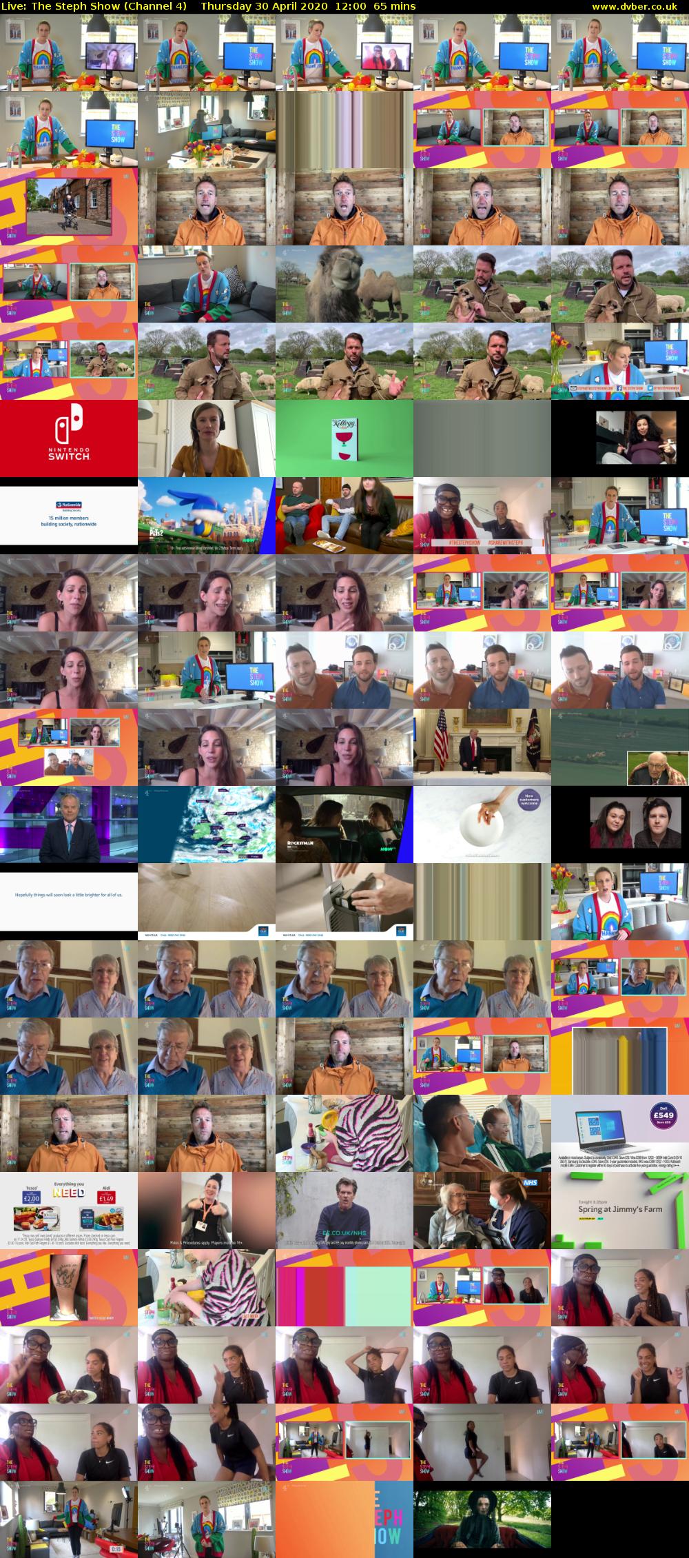 Live: The Steph Show (Channel 4) Thursday 30 April 2020 12:00 - 13:05