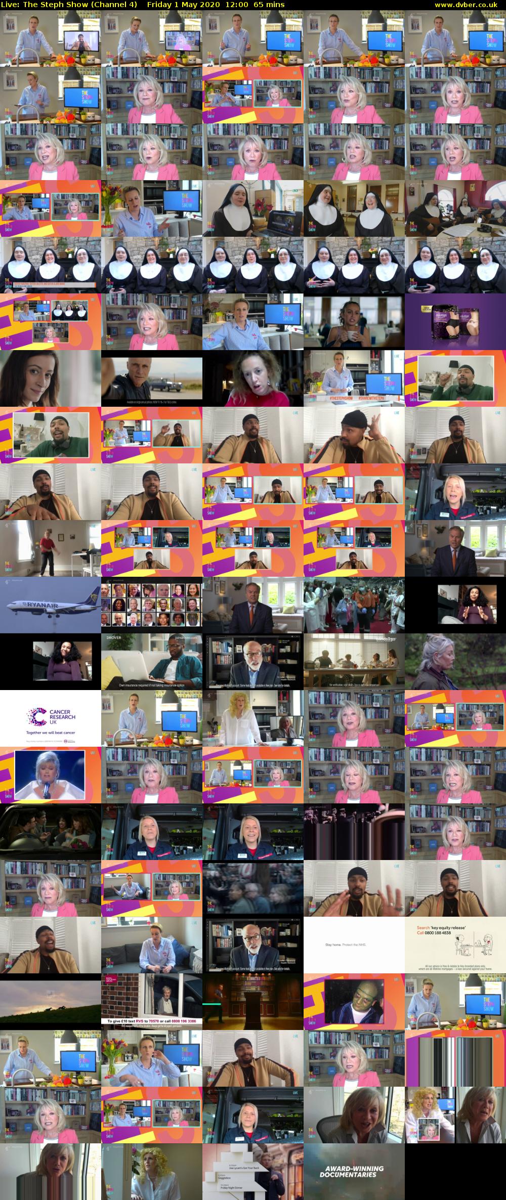 Live: The Steph Show (Channel 4) Friday 1 May 2020 12:00 - 13:05