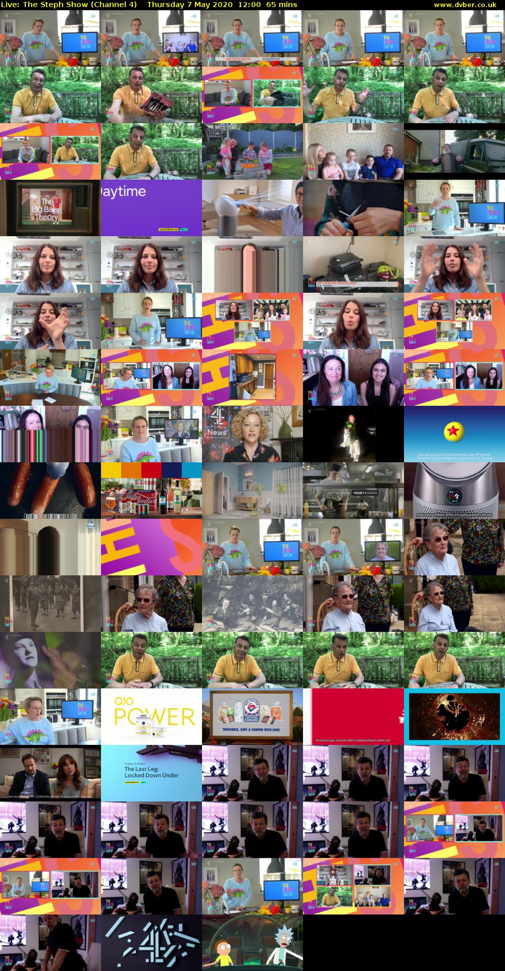 Live: The Steph Show (Channel 4) Thursday 7 May 2020 12:00 - 13:05