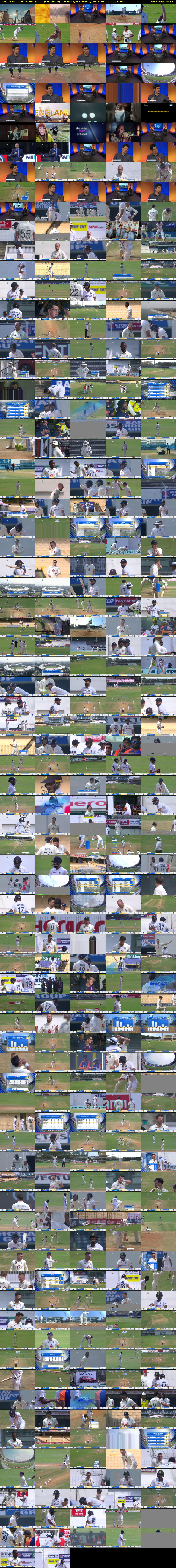 Live Cricket: India v England:... (Channel 4) Tuesday 9 February 2021 03:40 - 06:00
