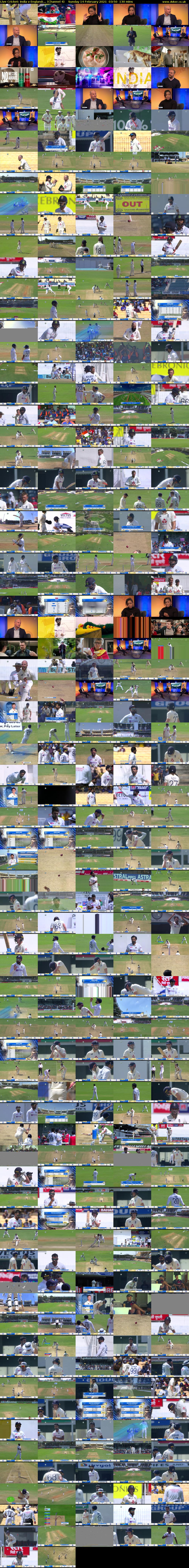 Live Cricket: India v England:... (Channel 4) Sunday 14 February 2021 03:50 - 06:00