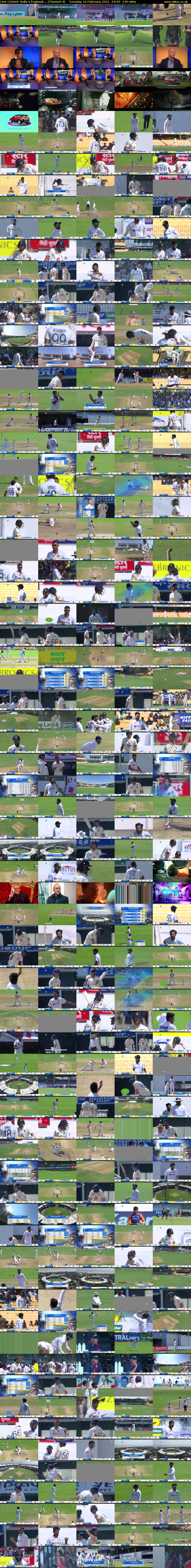 Live Cricket: India v England:... (Channel 4) Tuesday 16 February 2021 03:50 - 06:00