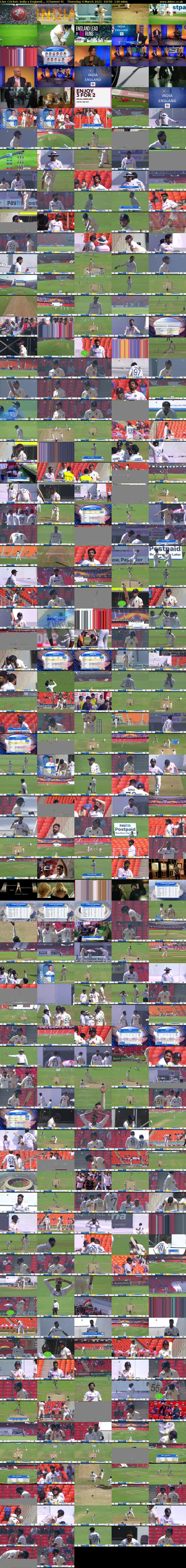 Live Cricket: India v England:... (Channel 4) Thursday 4 March 2021 03:50 - 06:00