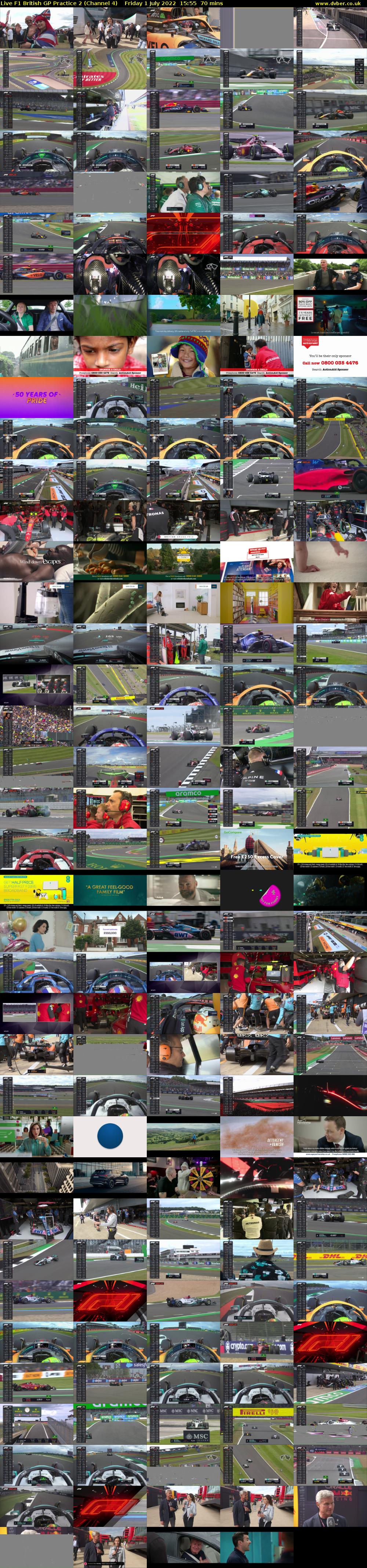 Live F1 British GP Practice 2 (Channel 4) Friday 1 July 2022 15:55 - 17:05
