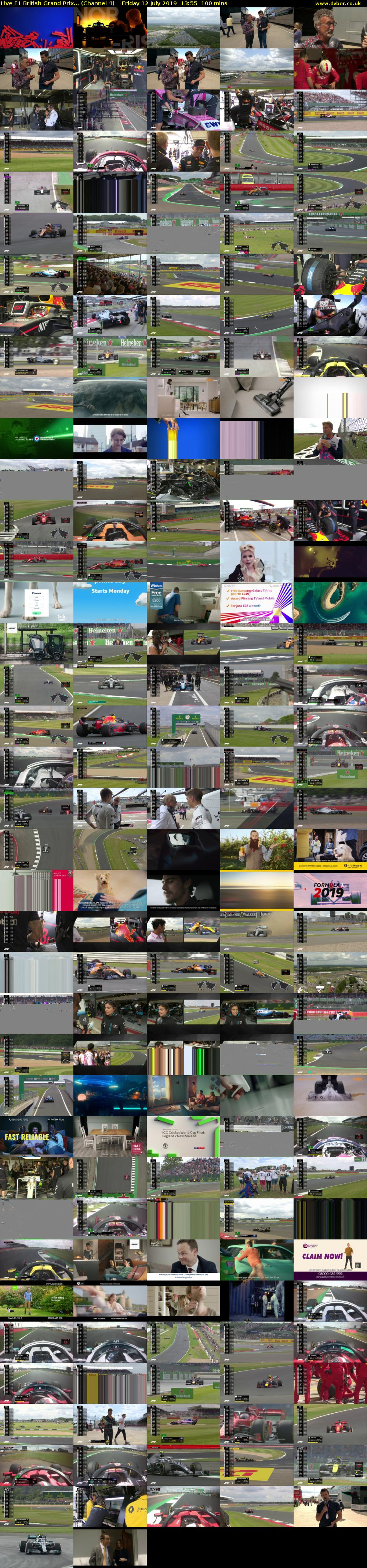 Live F1 British Grand Prix... (Channel 4) Friday 12 July 2019 13:55 - 15:35