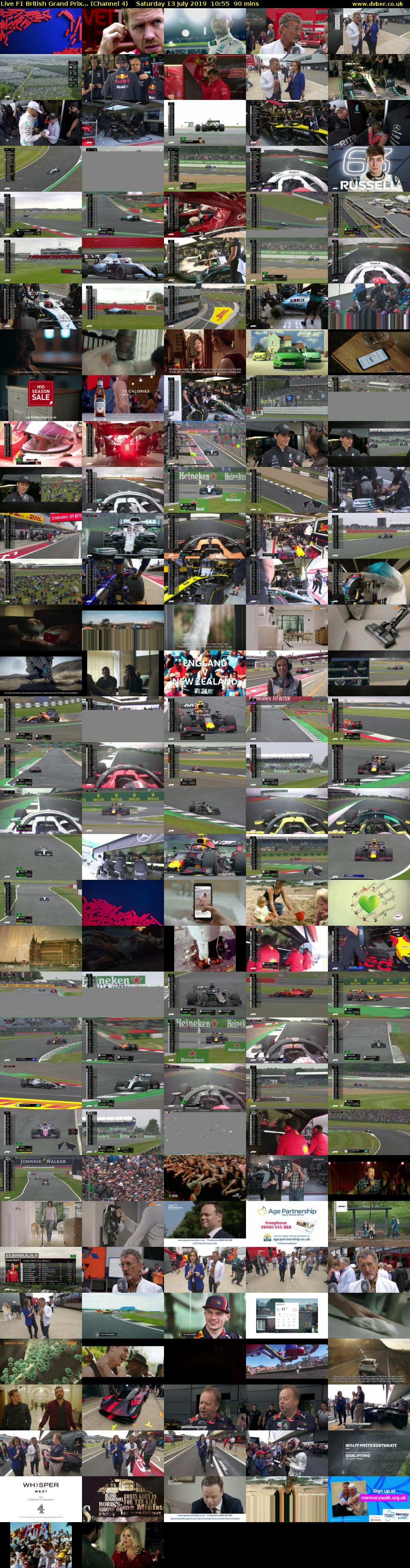 Live F1 British Grand Prix... (Channel 4) Saturday 13 July 2019 10:55 - 12:25