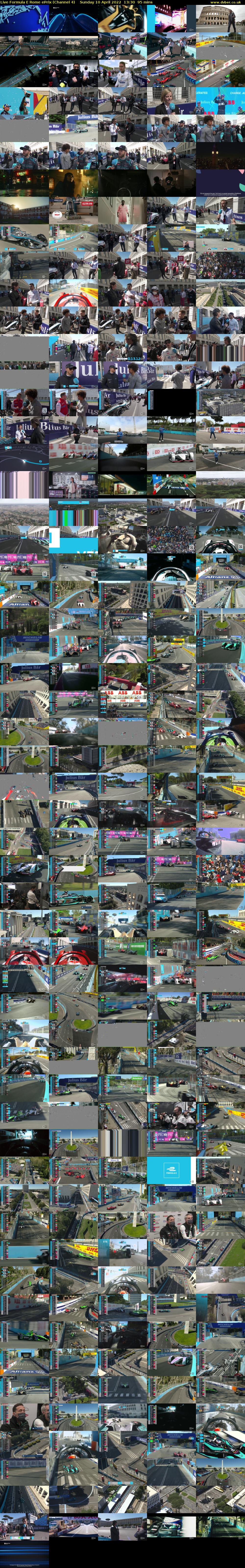Live Formula E Rome ePrix (Channel 4) Sunday 10 April 2022 13:30 - 15:05