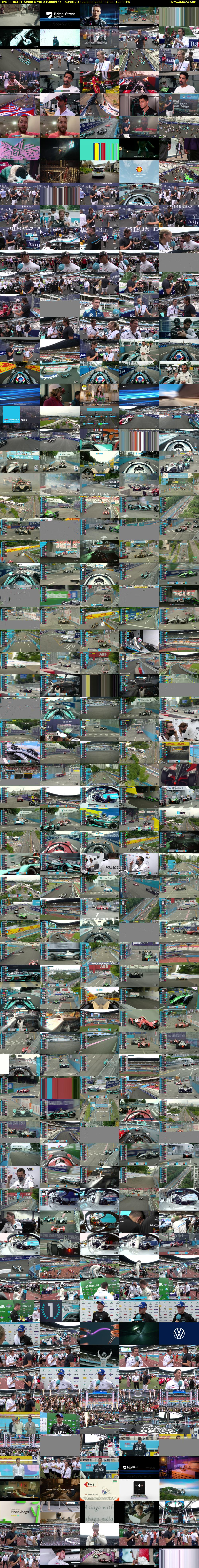 Live Formula E Seoul ePrix (Channel 4) Sunday 14 August 2022 07:30 - 09:30