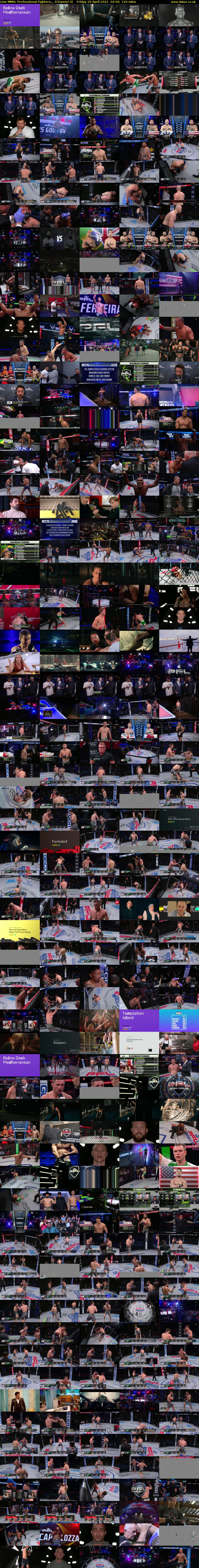 Live MMA: Professional Fighters... (Channel 4) Friday 29 April 2022 02:00 - 04:00
