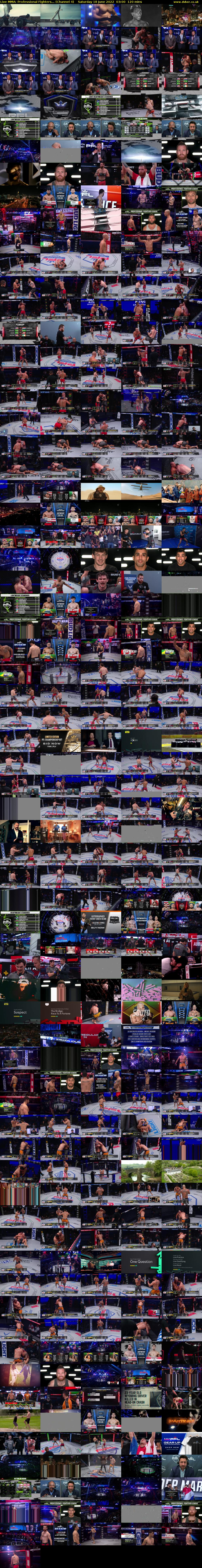 Live MMA: Professional Fighters... (Channel 4) Saturday 18 June 2022 03:00 - 05:00