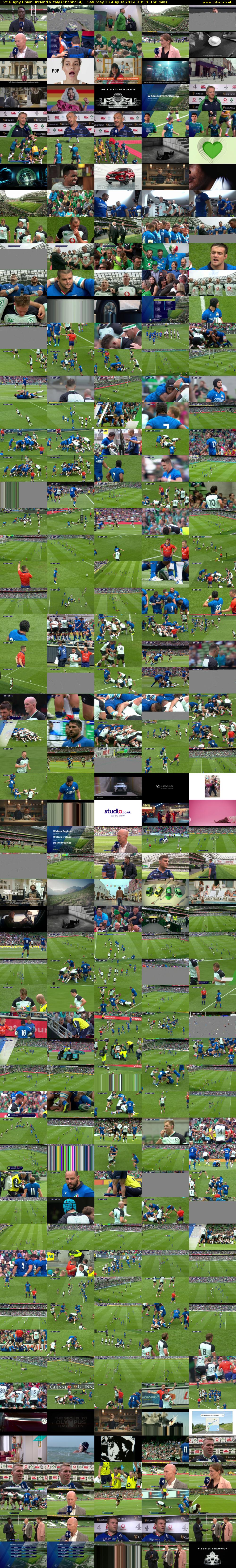 Live Rugby Union: Ireland v Italy (Channel 4) Saturday 10 August 2019 13:30 - 16:10