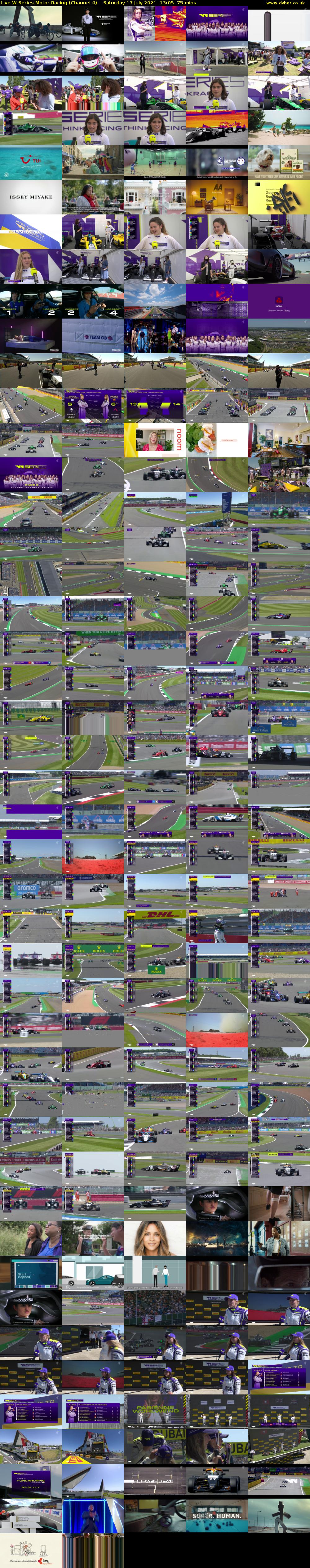 Live W Series Motor Racing (Channel 4) Saturday 17 July 2021 13:05 - 14:20
