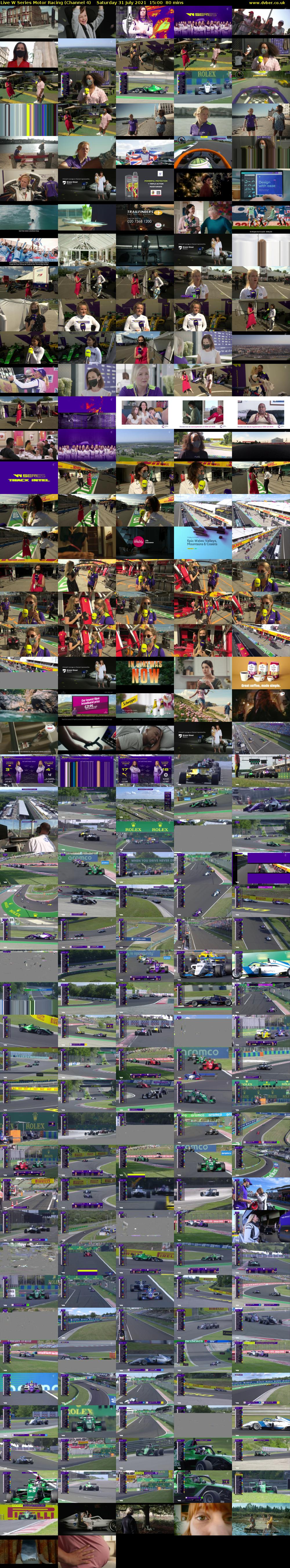 Live W Series Motor Racing (Channel 4) Saturday 31 July 2021 15:00 - 16:20