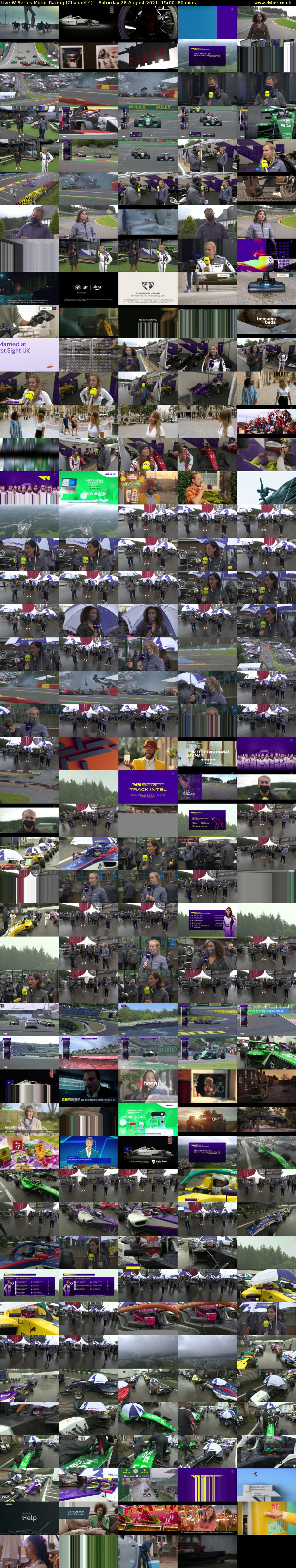 Live W Series Motor Racing (Channel 4) Saturday 28 August 2021 15:00 - 16:20