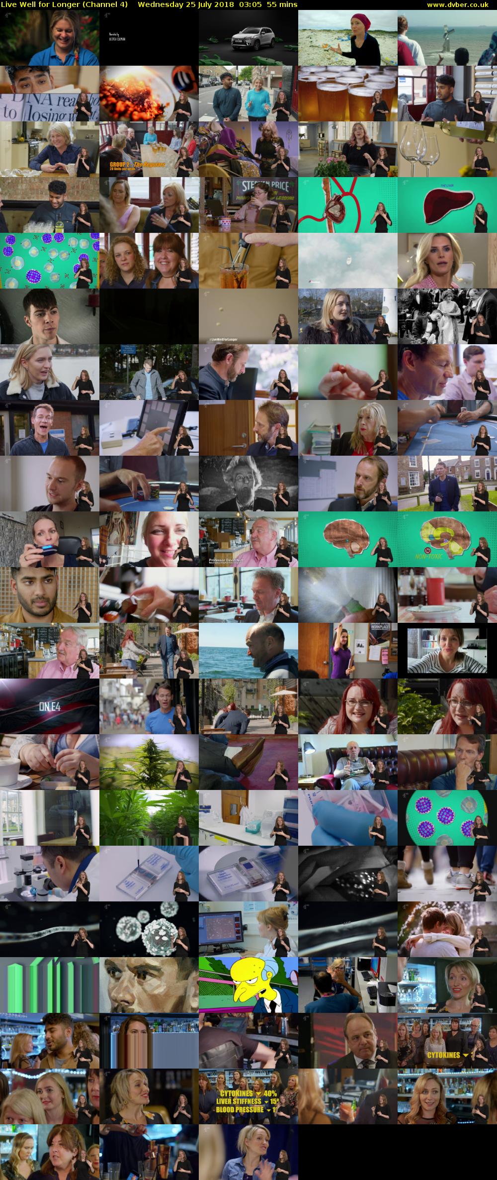 Live Well for Longer (Channel 4) Wednesday 25 July 2018 03:05 - 04:00