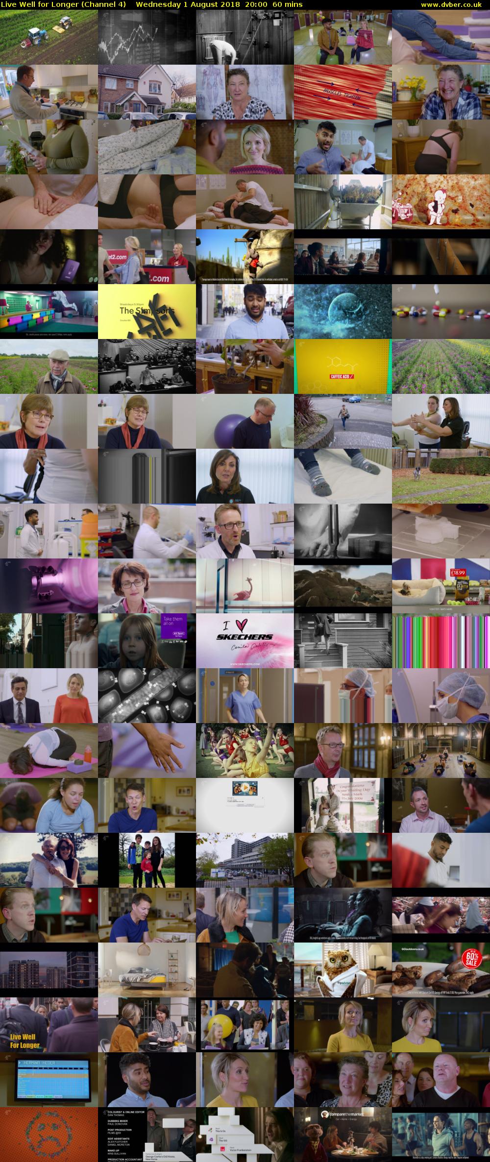 Live Well for Longer (Channel 4) Wednesday 1 August 2018 20:00 - 21:00