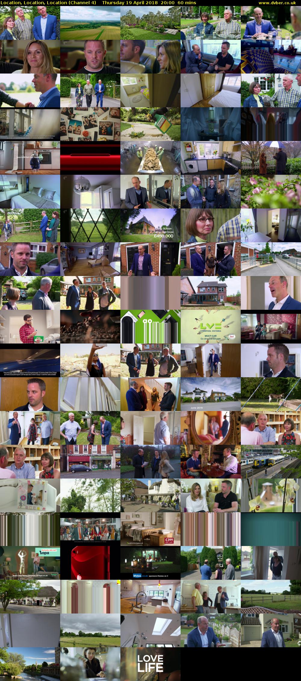 Location, Location, Location (Channel 4) Thursday 19 April 2018 20:00 - 21:00