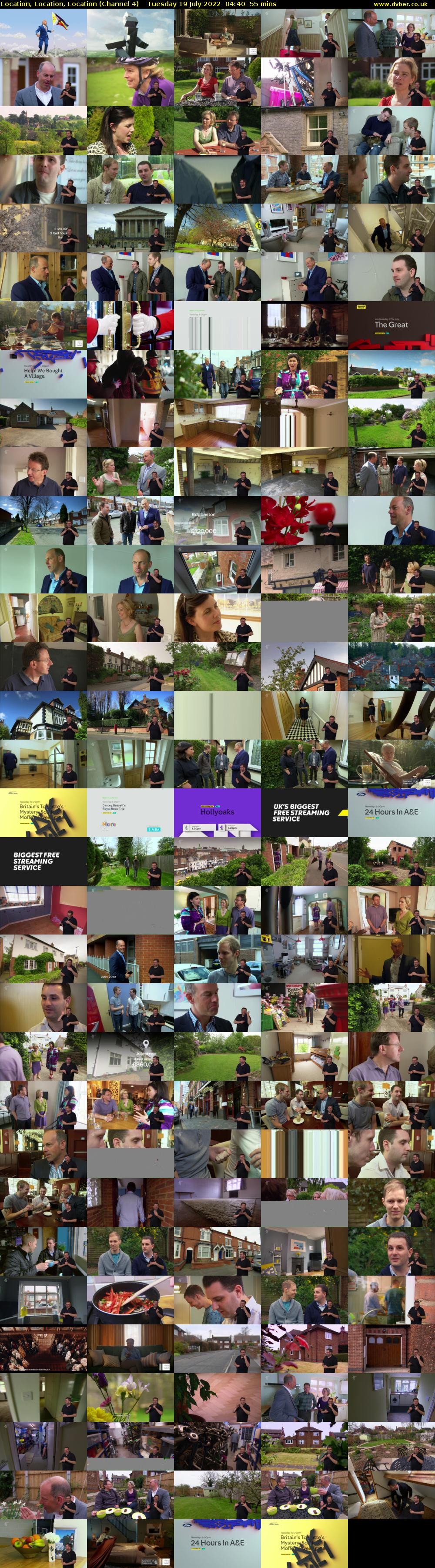 Location, Location, Location (Channel 4) Tuesday 19 July 2022 04:40 - 05:35