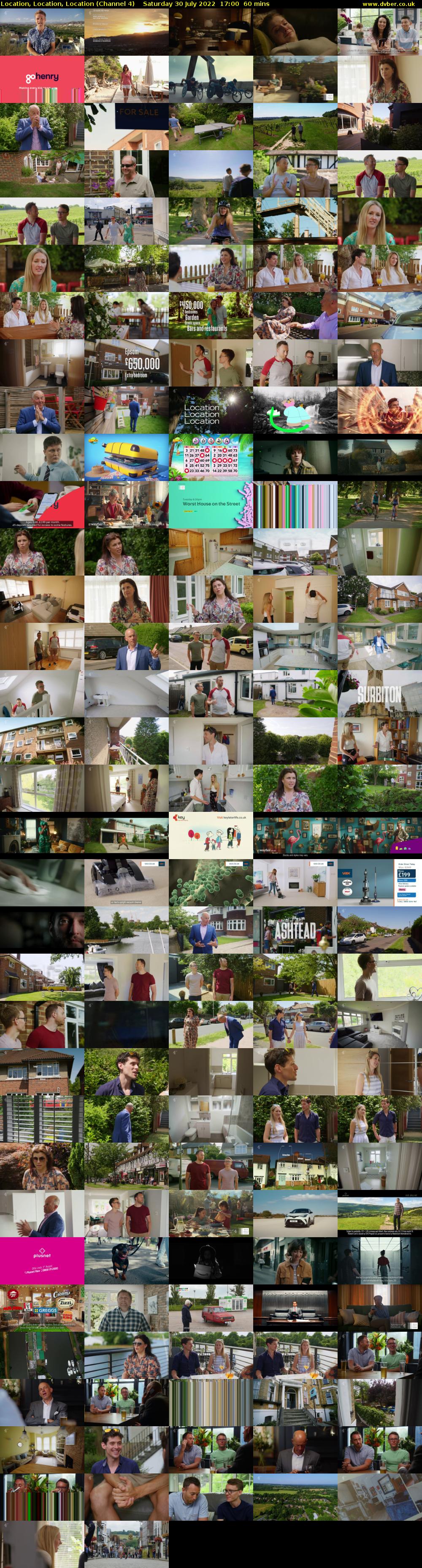 Location, Location, Location (Channel 4) Saturday 30 July 2022 17:00 - 18:00