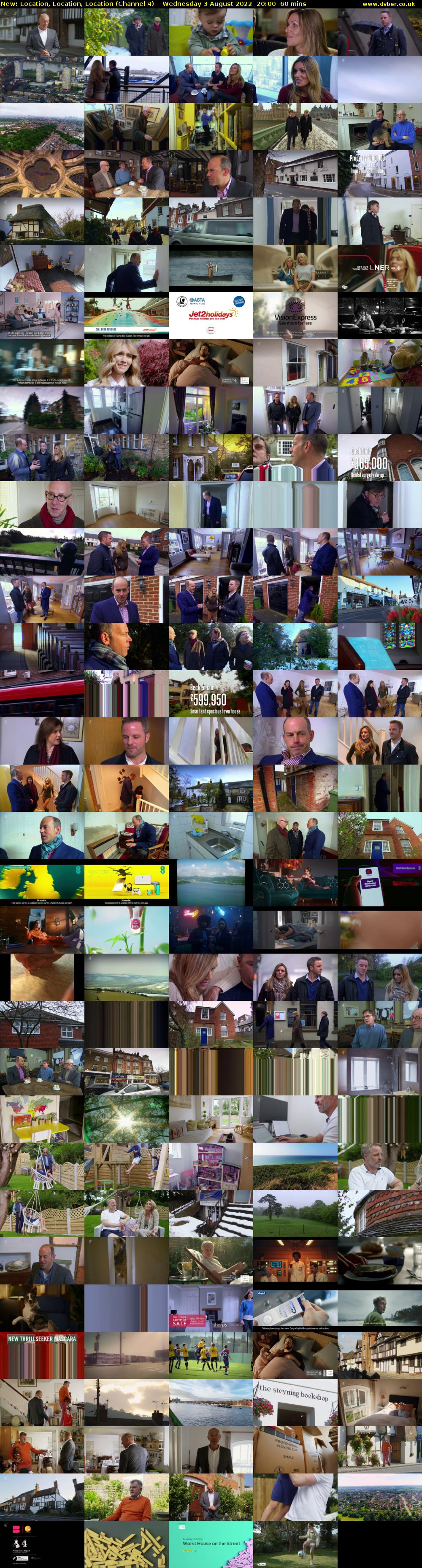 Location, Location, Location (Channel 4) Wednesday 3 August 2022 20:00 - 21:00